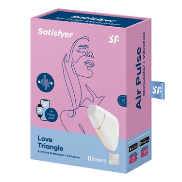 Vibratore Love Triangle con Air-Pulse e Vibrazioni, Impermeabile IPX7
